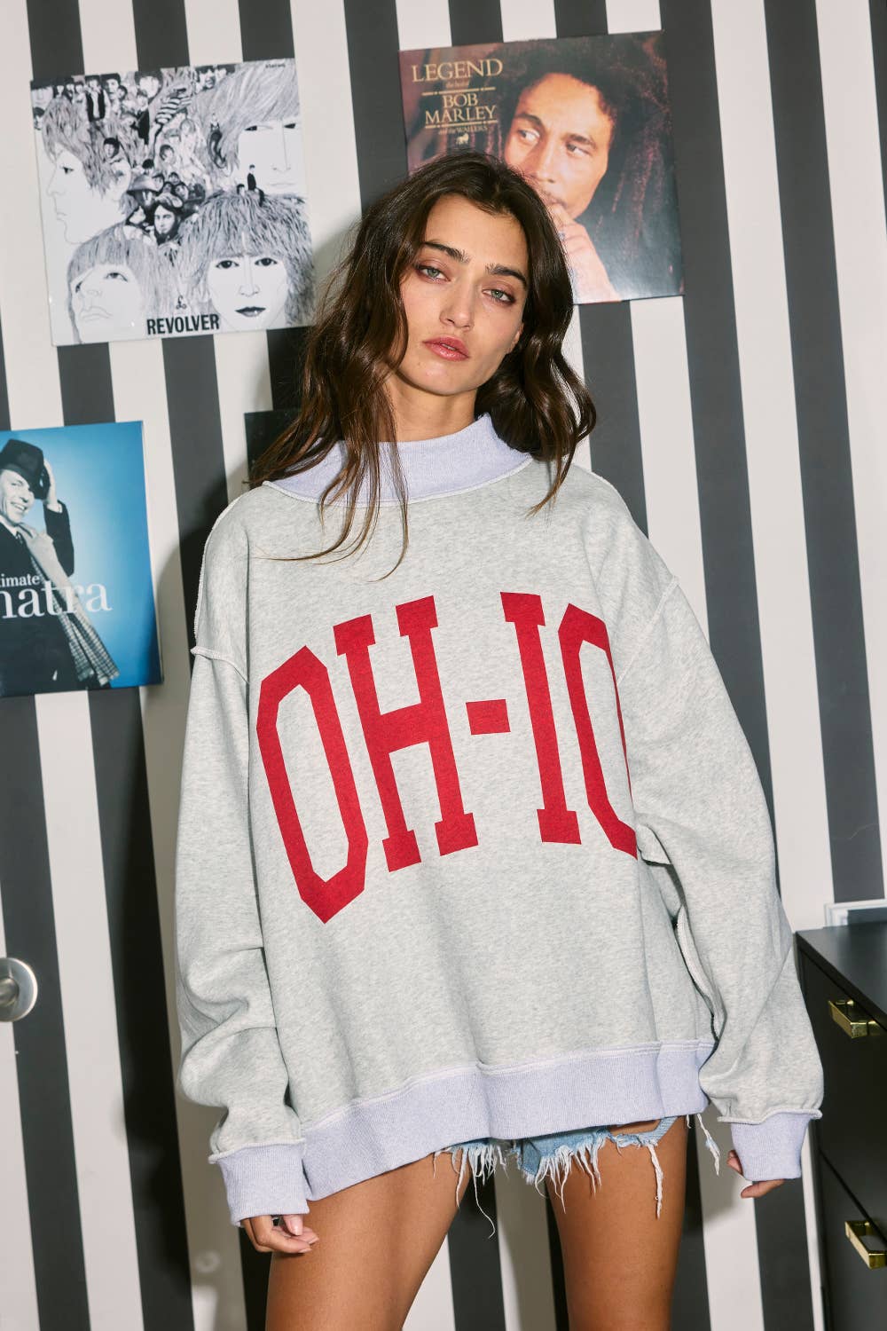 OH-IO 'OH-IO & OH' Reversible Mockneck Sweatshirt