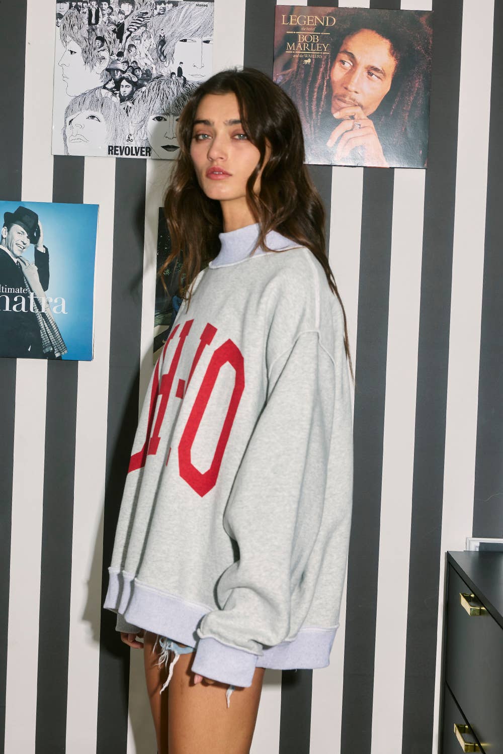 OH-IO 'OH-IO & OH' Reversible Mockneck Sweatshirt