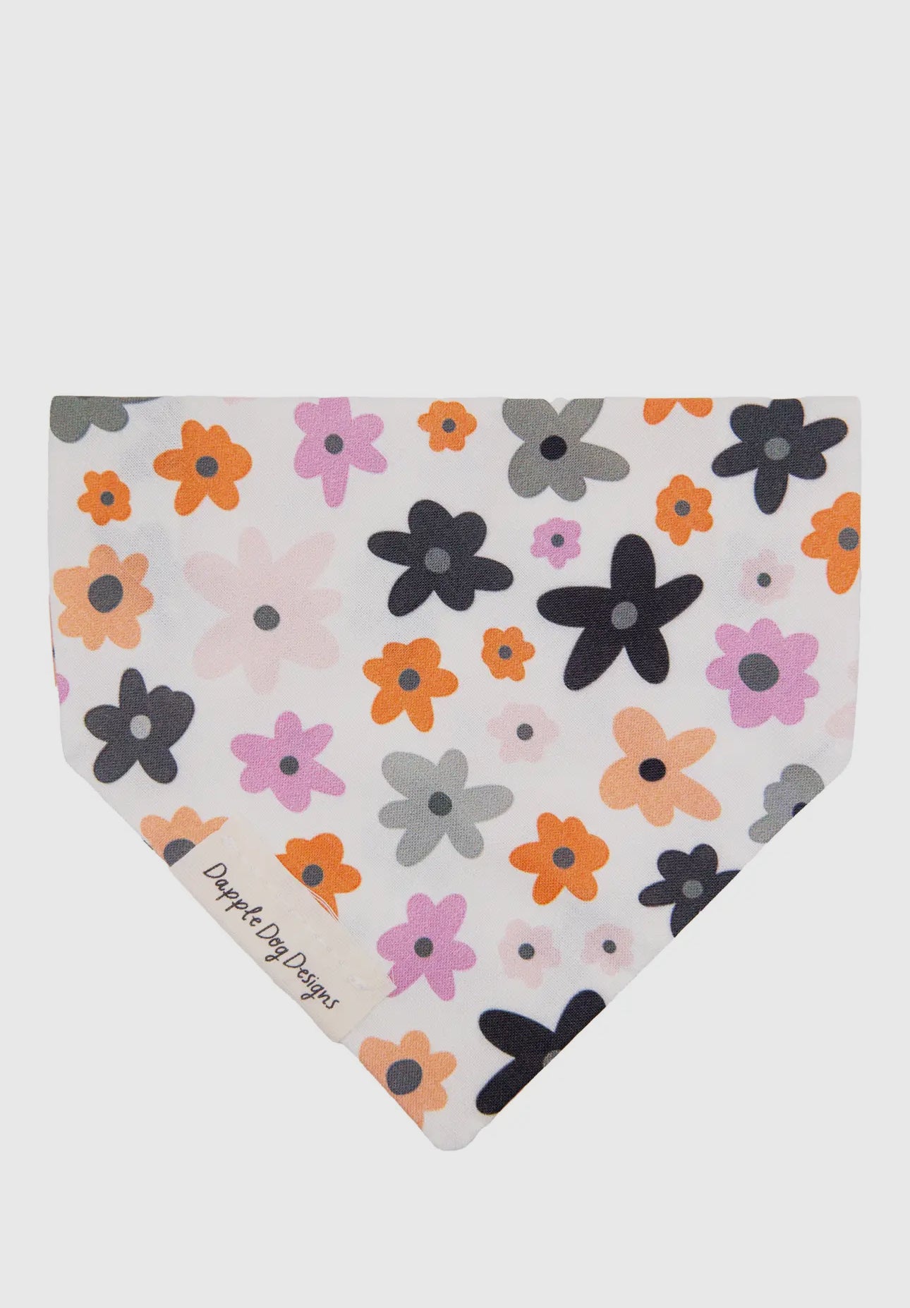 Spooky Groovy Floral Bandana - Halloween Dog Bandana