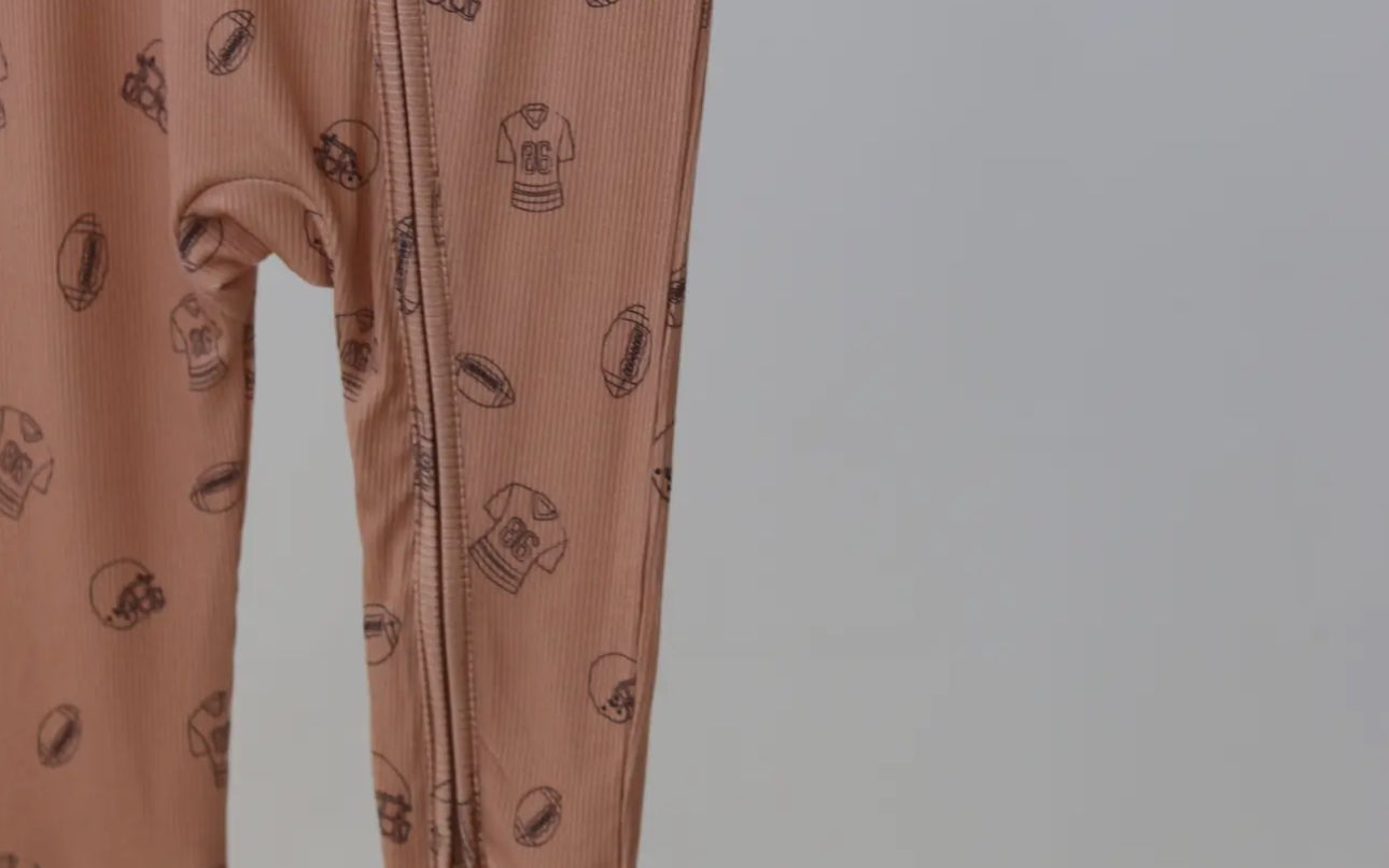 Little Linebacker Zip Pajamas