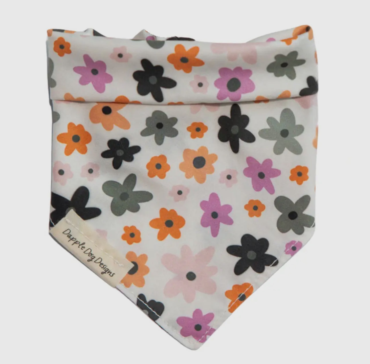 Spooky Groovy Floral Bandana - Halloween Dog Bandana