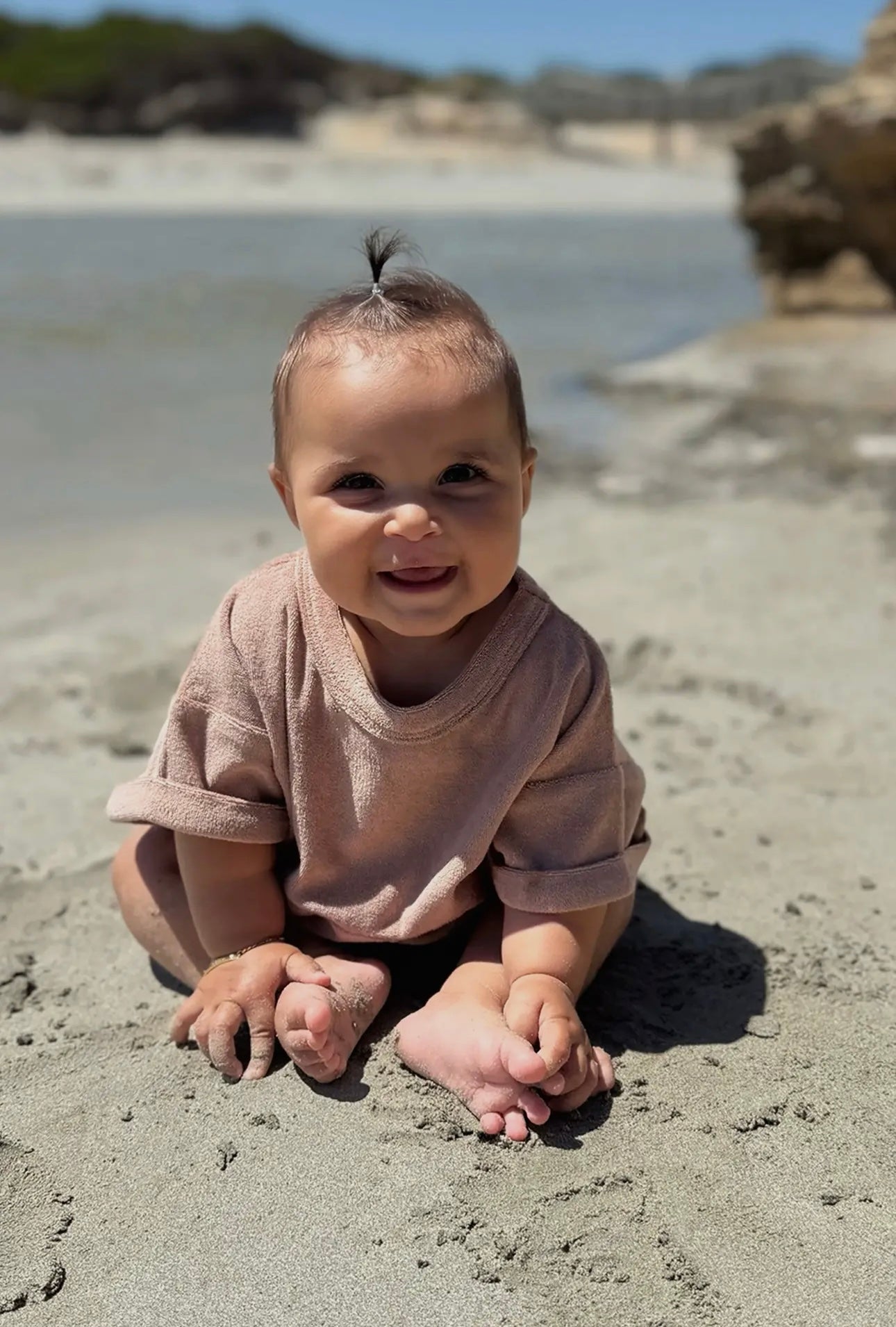 Mini Terry Romper - Chocolate Latte