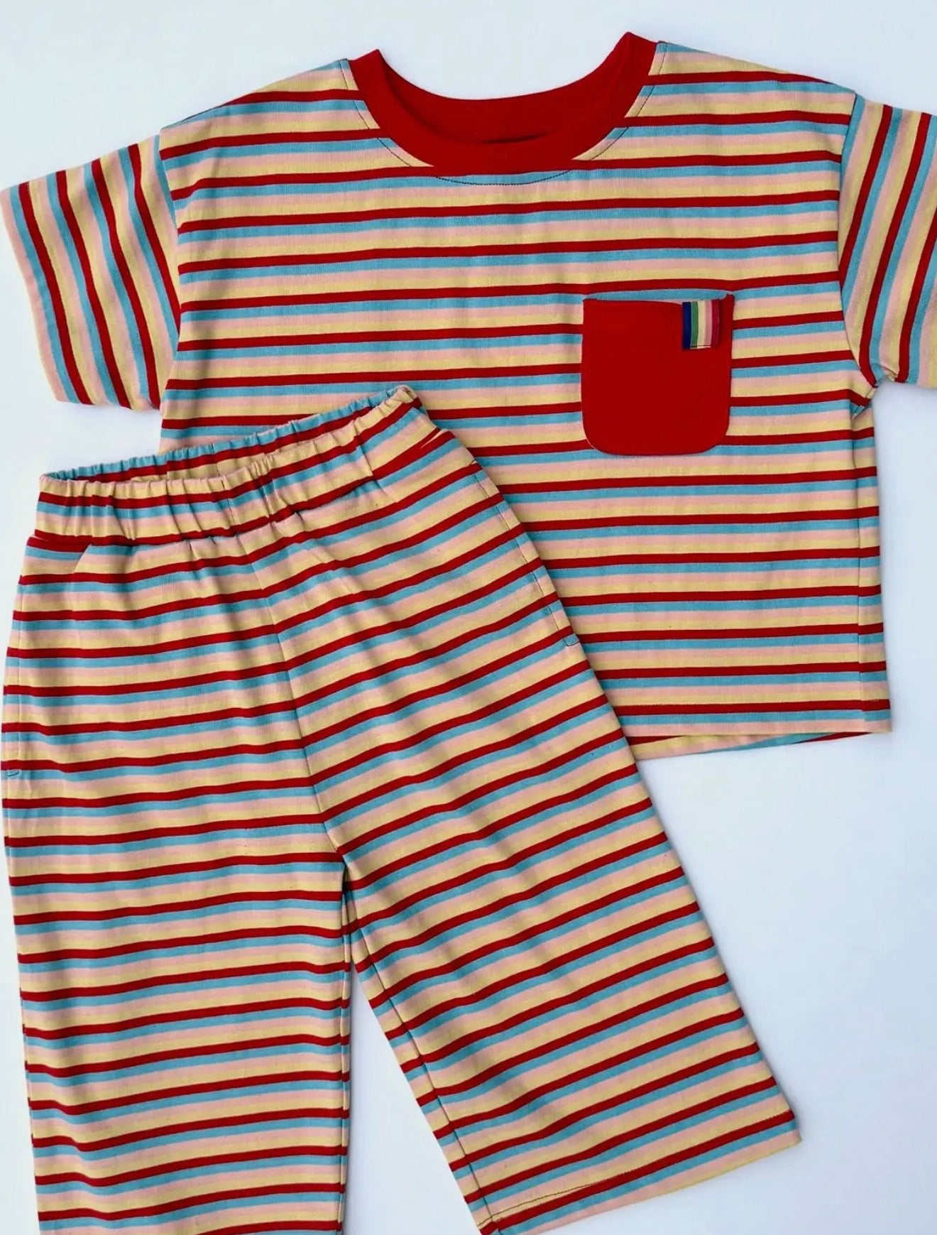 Birdie Set in Red Stripe