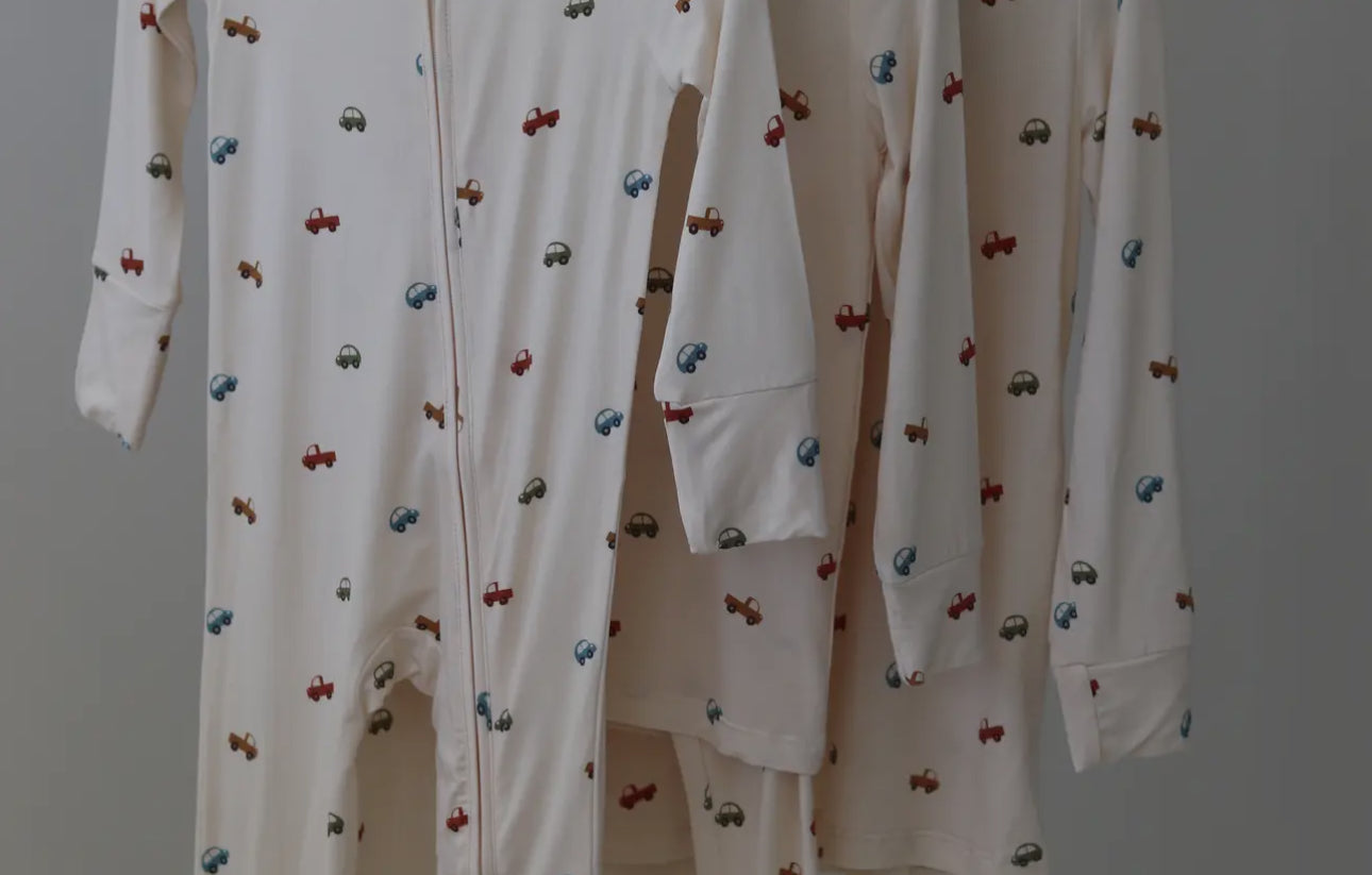 Cars + Trucks Zip Pajamas