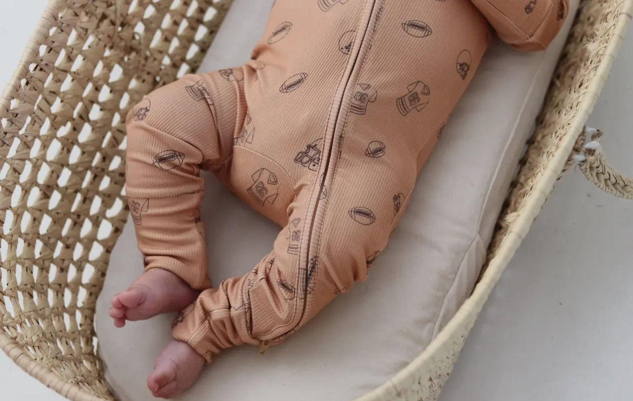 Little Linebacker Zip Pajamas