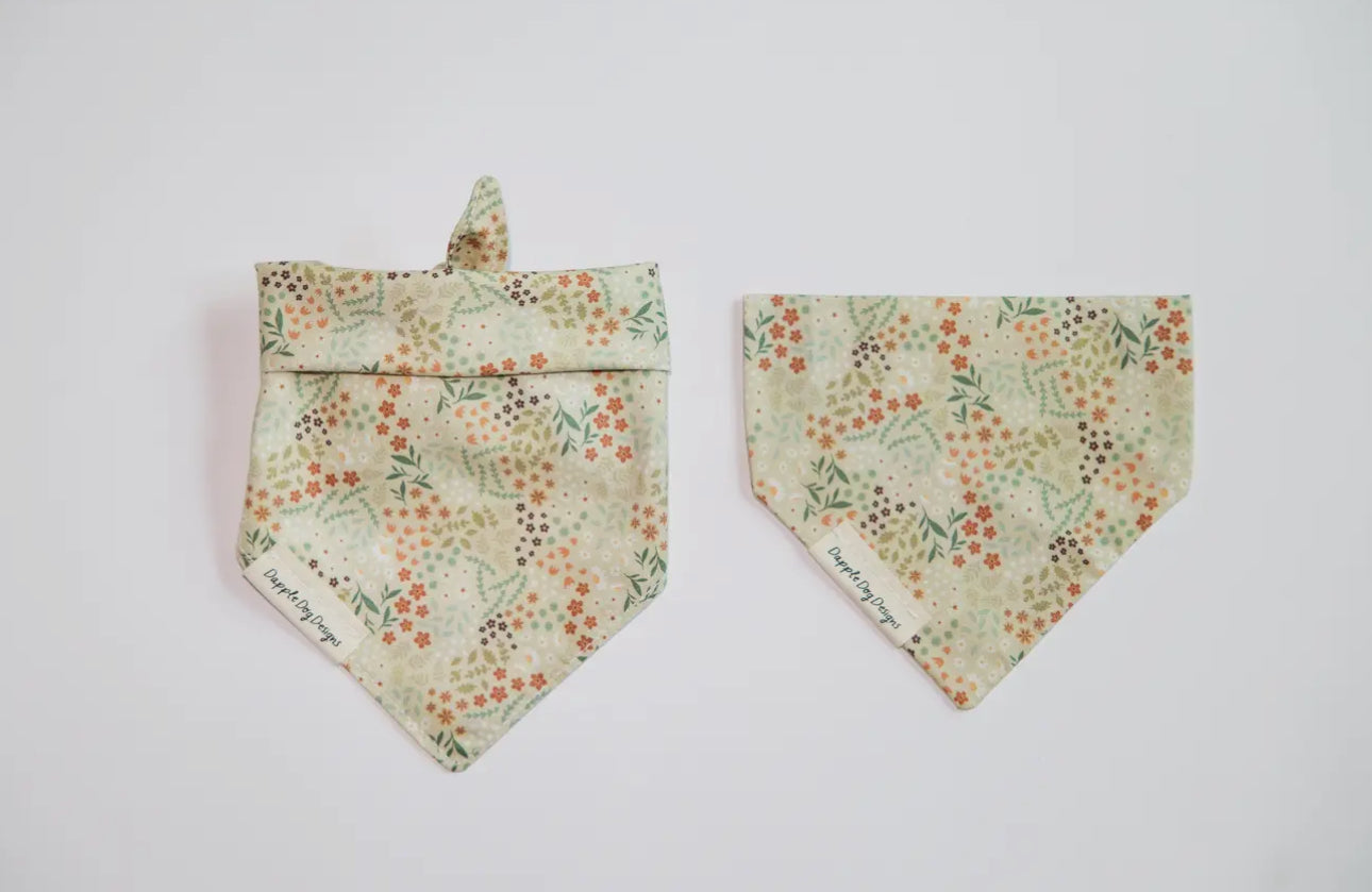 Autumn Floral Bandana - Fall Dog Bandana