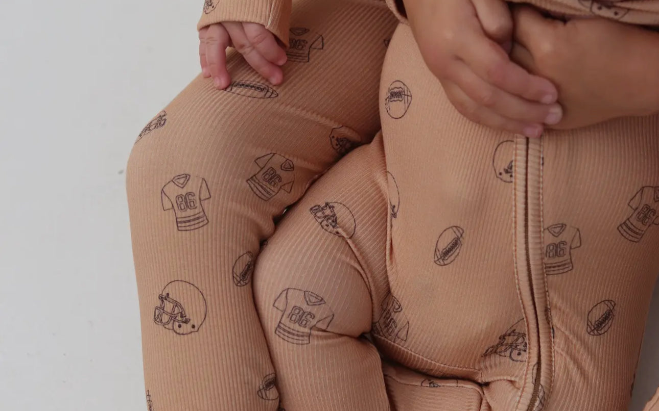 Little Linebacker Zip Pajamas
