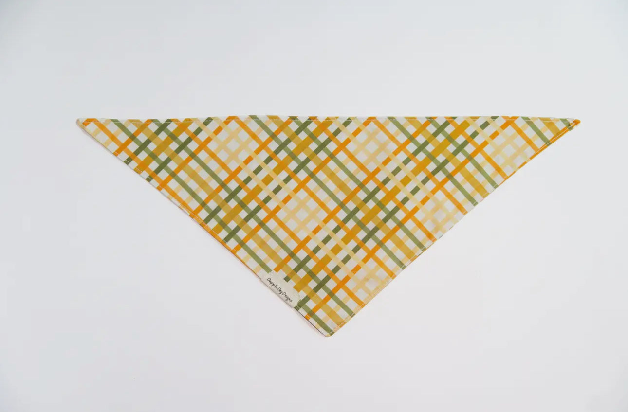 Autumn Plaid Bandana - Fall Dog Bandana