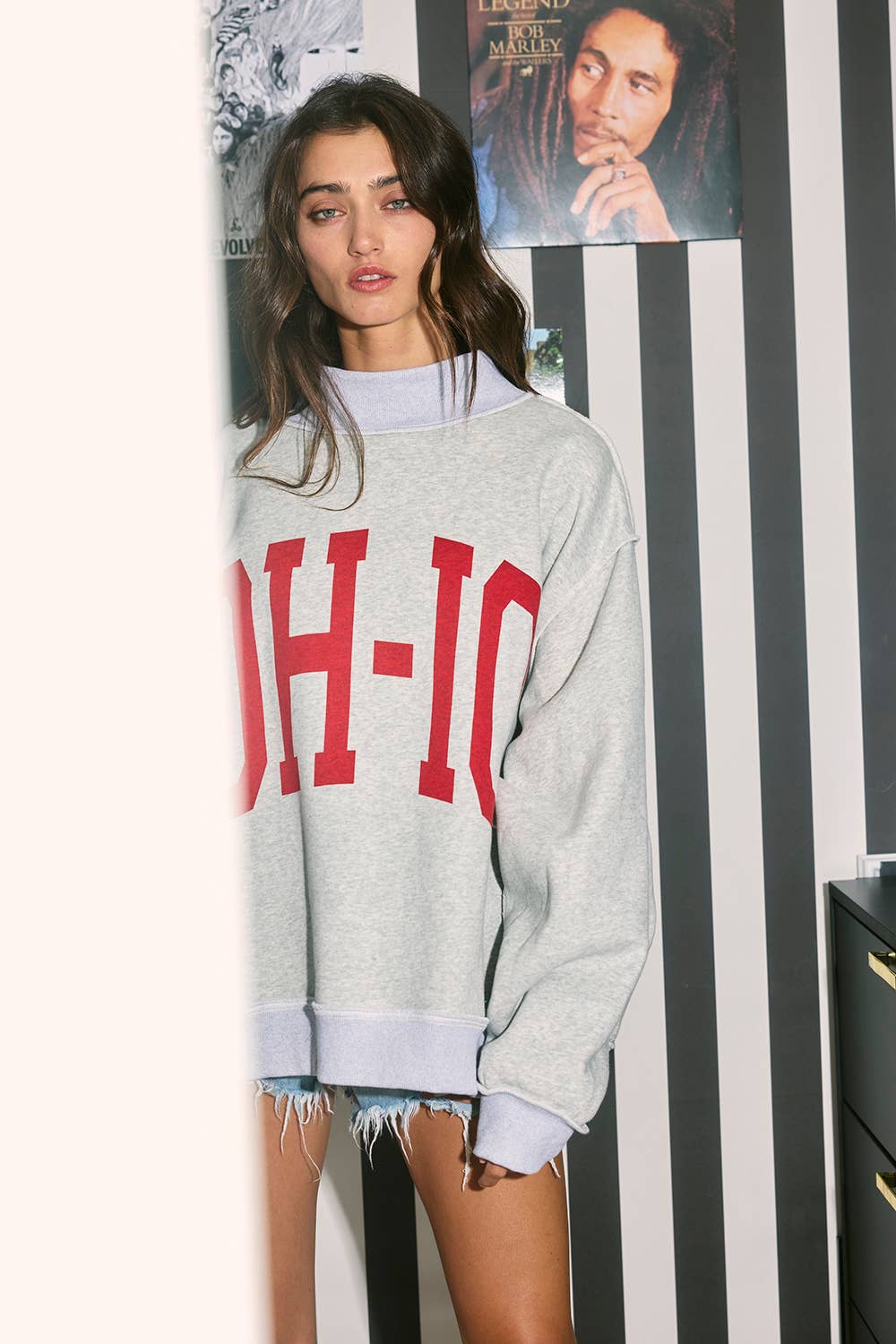 OH-IO 'OH-IO & OH' Reversible Mockneck Sweatshirt