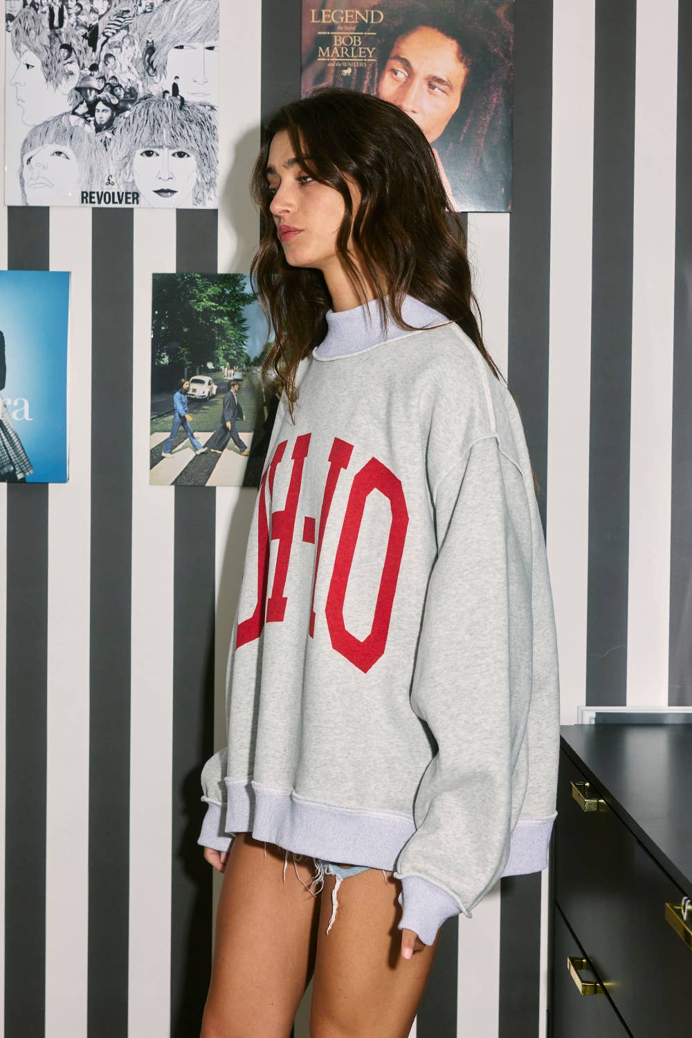 OH-IO 'OH-IO & OH' Reversible Mockneck Sweatshirt