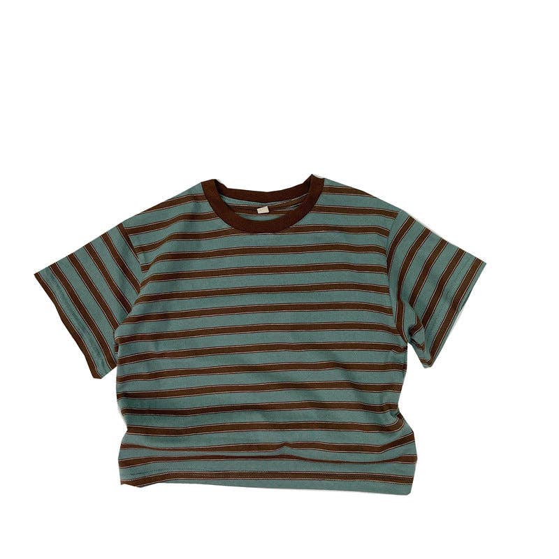 Striped Cotton Short Sleeve T-Shirt for Kids