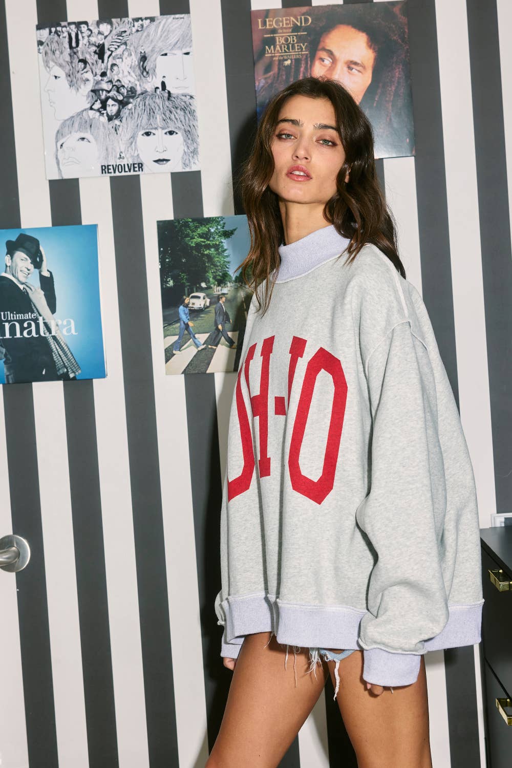 OH-IO 'OH-IO & OH' Reversible Mockneck Sweatshirt