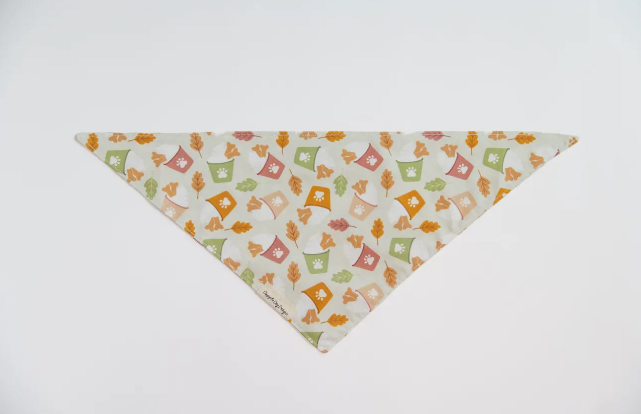 Fall Pup Cups Bandana - Fall Dog Bandana