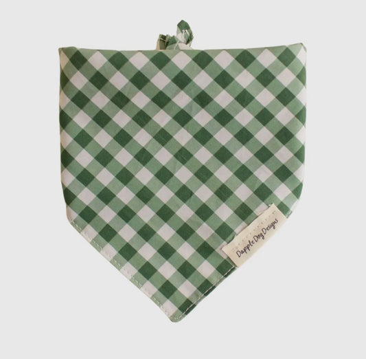 Green Plaid Bandana - Spring Easter Everyday Dog Bandana