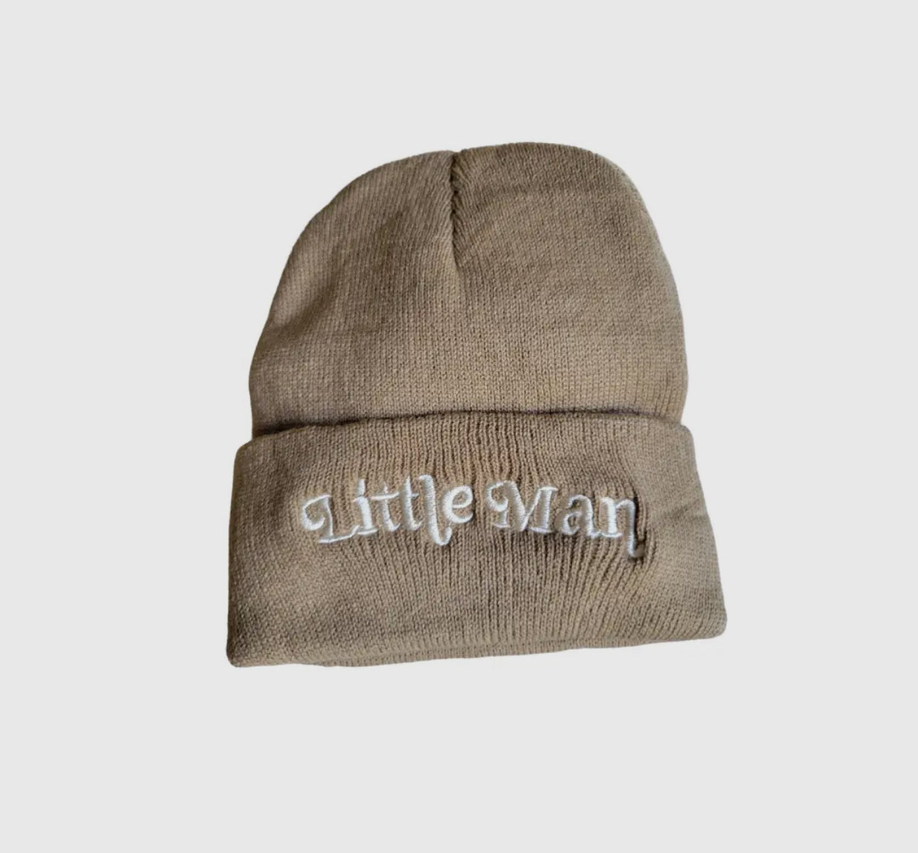 Matching Knit Hats - Little Man - Tan