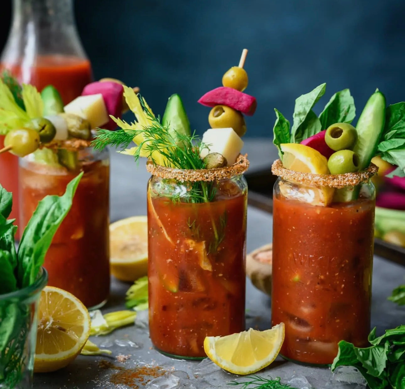 Spicy Bloody Mary Mix in a Mug