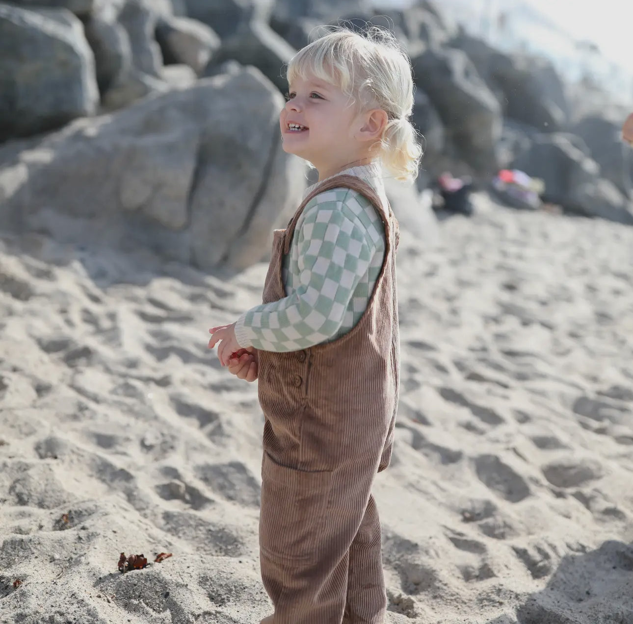 Corduroy Overalls - Brown