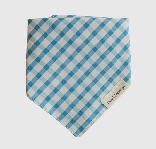 Blue Spring Plaid Bandana - Spring Easter Everyday Dog Bandana