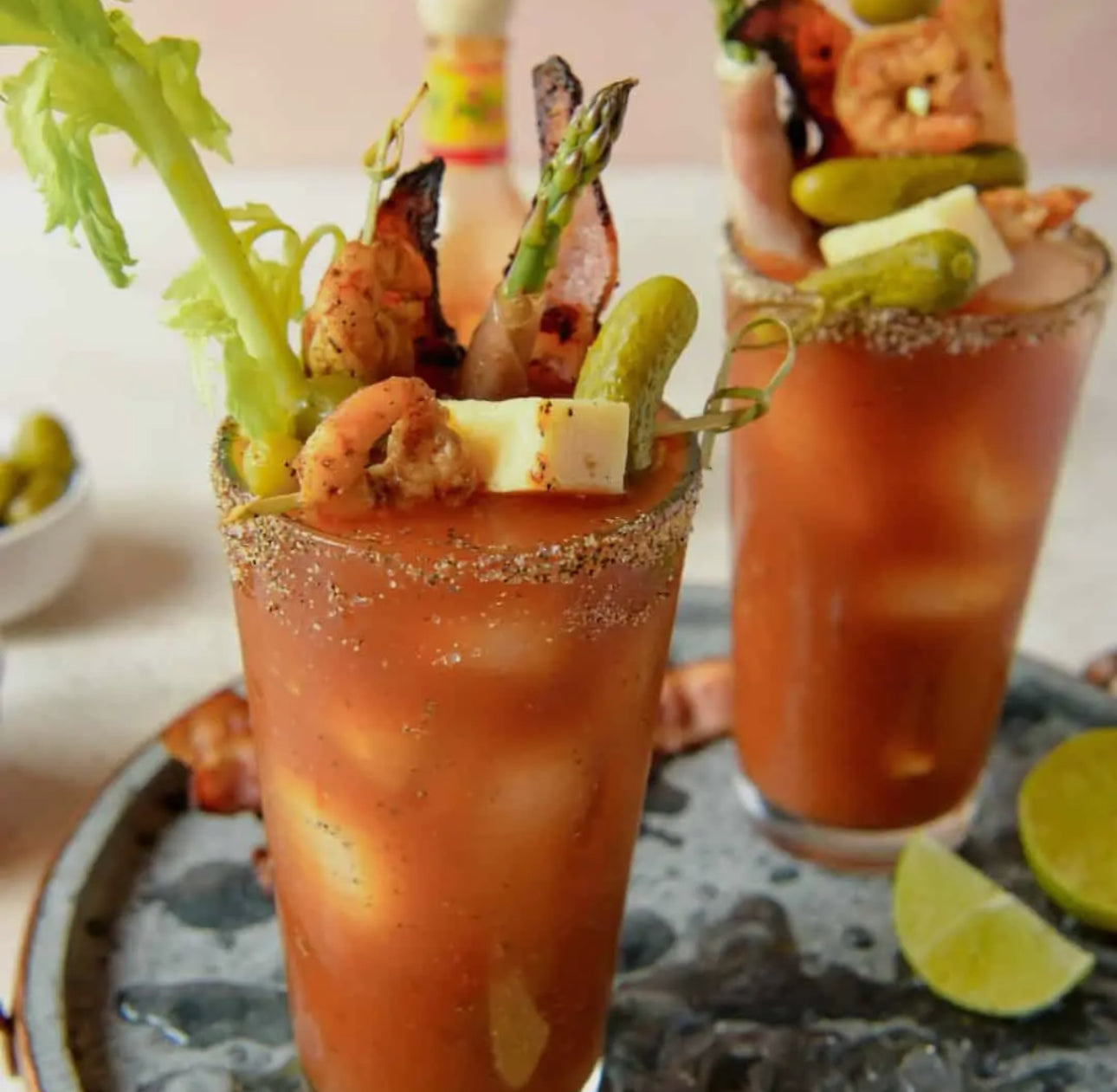 Spicy Bloody Mary Mix in a Mug