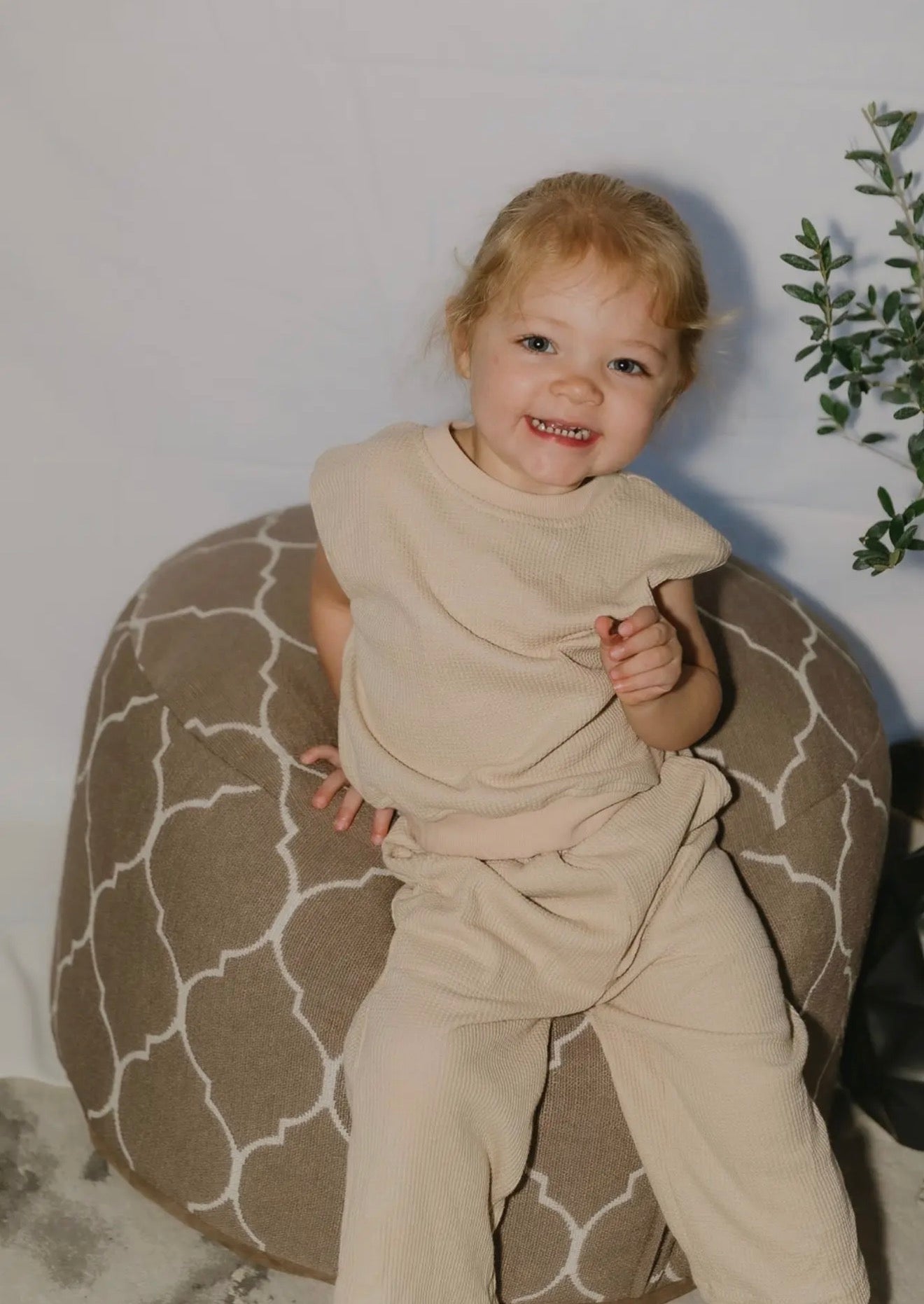 Maya Infant/Toddler Waffle 2-Piece Set - Oatmeal