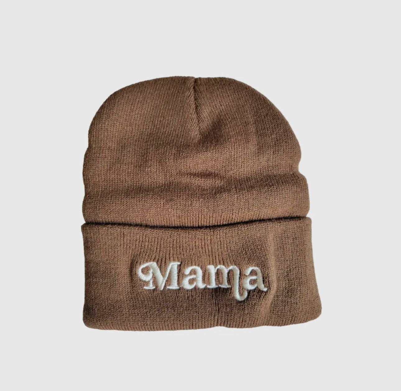 Matching Knit Hats - Mama - Dark Brown