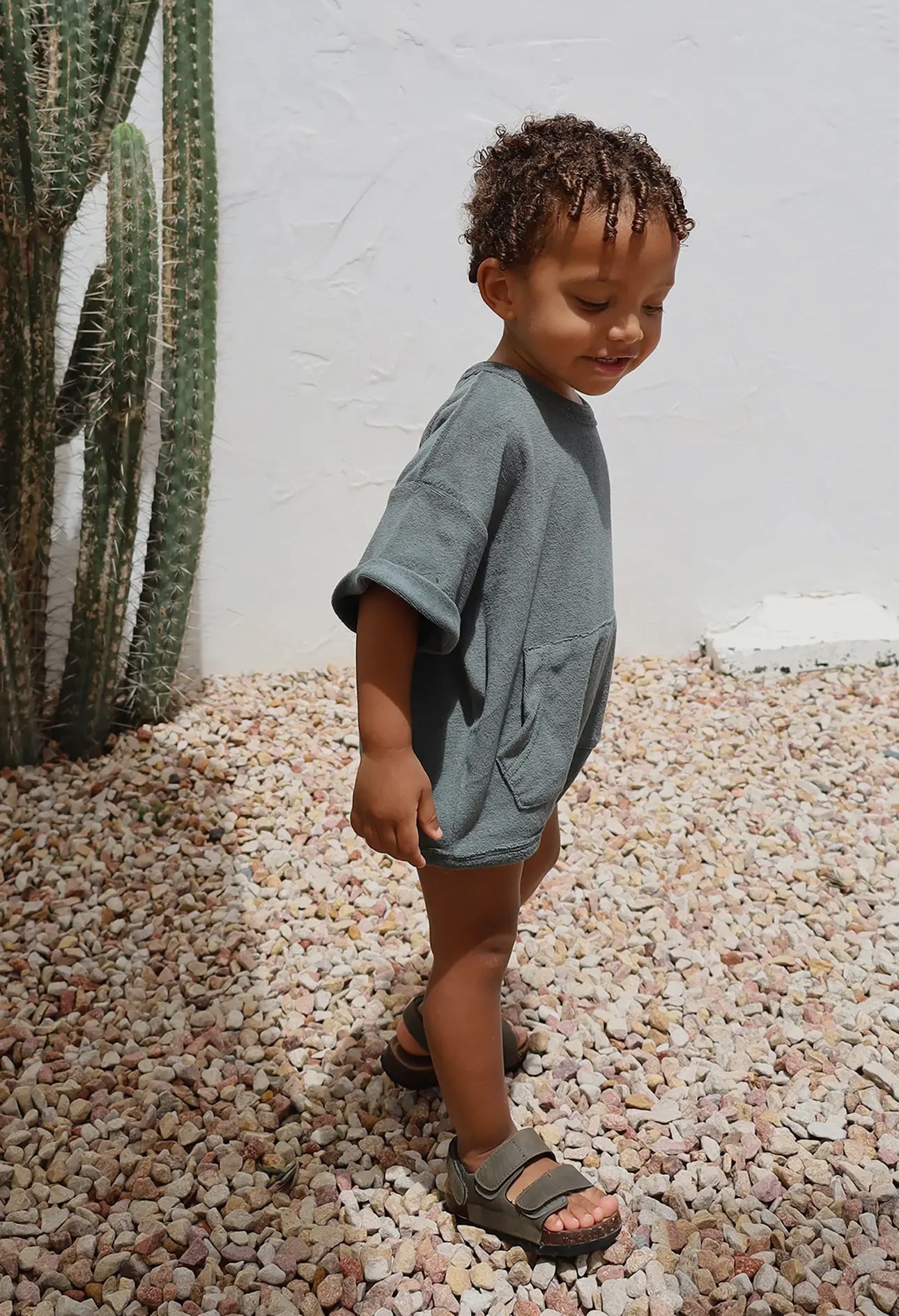 Mini Terry Romper - Olive Moss