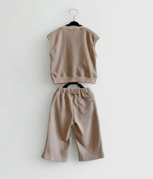 Maya Infant/Toddler Waffle 2-Piece Set - Oatmeal