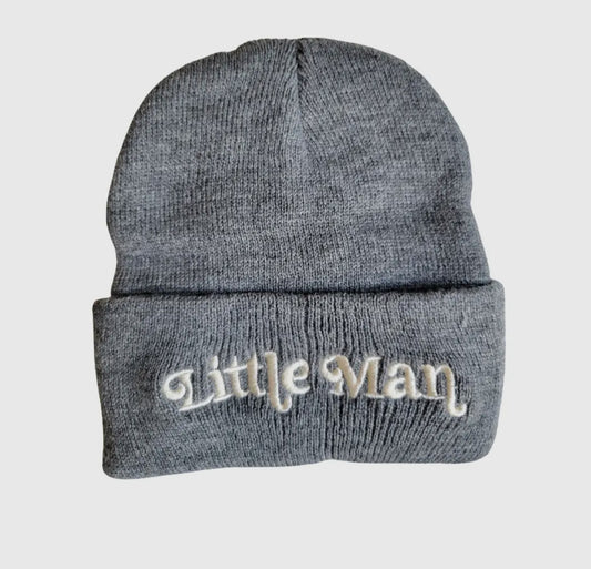 Matching Knit Hats - Little Man - Dark Grey