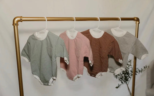 Brodie Striped Baby Bubble Romper