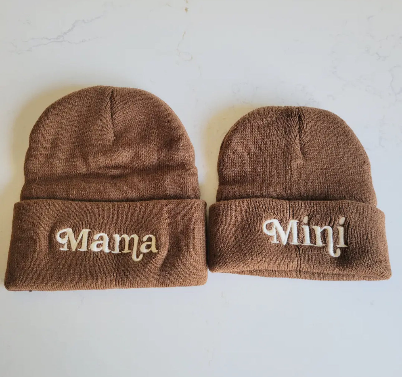 Matching Knit Hats - Mini - Dark Brown