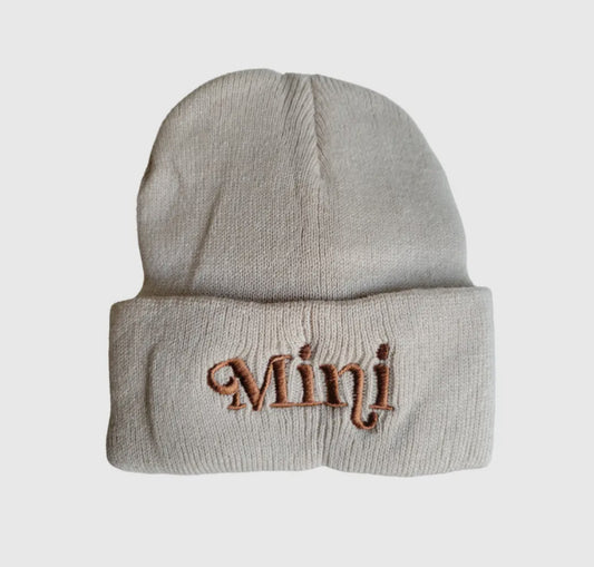 Matching Knit Hats - Mini - Beige