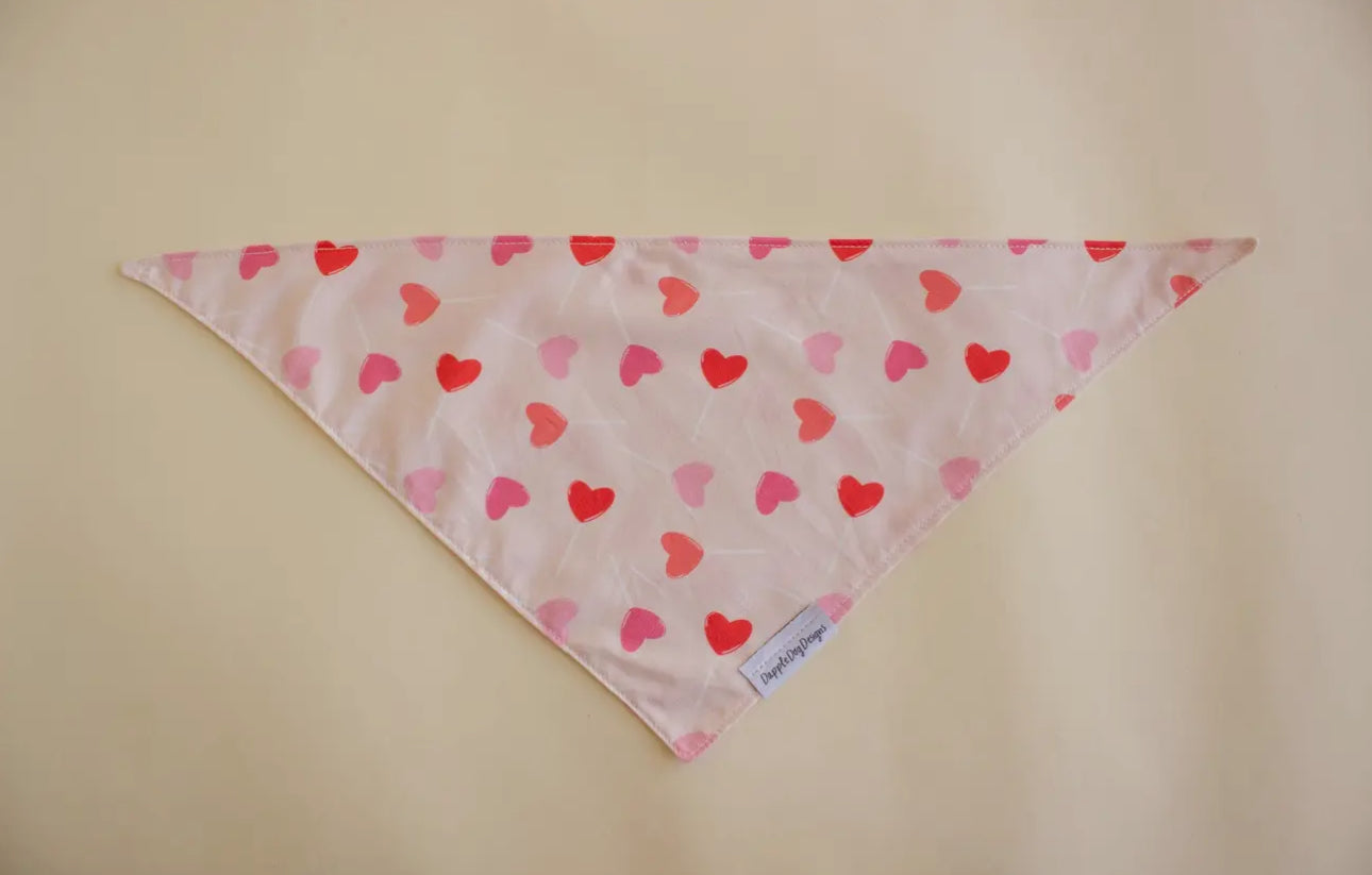 Heart Lollipops Bandana - Valentine’s Day Dog Bandana