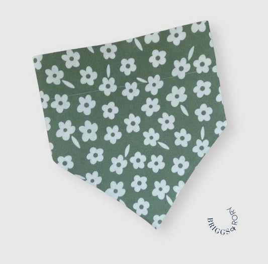 Olive Floral Dog Bandana