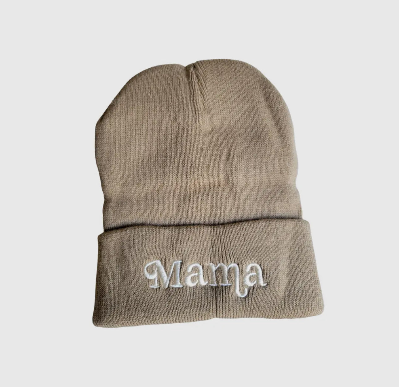 Matching Knit Hats - Mama - Tan